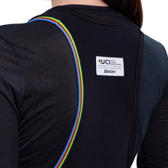 Calza larga SANTINI Mujer UCI Rainbow Official Black